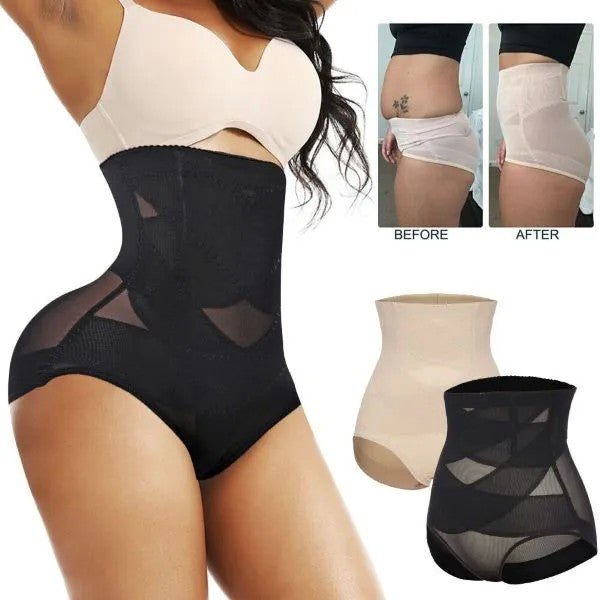 Chiloți Modelatori pentru Abdomen cu Talie Inalta si Corset, Flippy, Negru, Push-Up, Marimea L-3