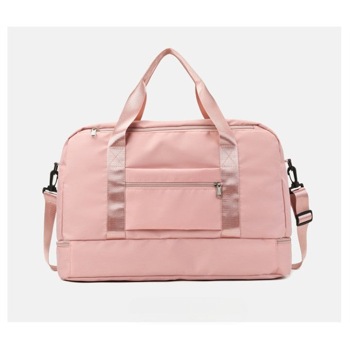 Geanta Pliabila, Flippy, pentru Voiaj, Buzunare Multiple, de Mana, Impermeabila, Material Textil, Capacitate 8 Kg, Dimensiune Deschisa 42x28x10 cm, Roz-7