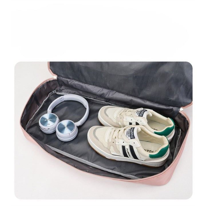 Geanta Pliabila, Flippy, pentru Voiaj, Buzunare Multiple, de Mana, Impermeabila, Material Textil, Capacitate 8 Kg, Dimensiune Deschisa 42x28x10 cm, Roz-9