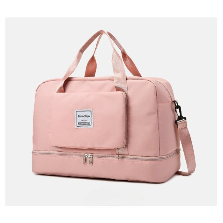 Geanta Pliabila, Flippy, pentru Voiaj, Buzunare Multiple, de Mana, Impermeabila, Material Textil, Capacitate 8 Kg, Dimensiune Deschisa 42x28x10 cm, Roz-10