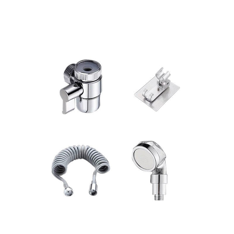 Set Extensie de Dus, Flippy, pentru Baterie Baie sau Bucatarie, 4 Piese, Filtru de Ioni Negativi, Furtun Flexibil de 3 Metri, Argintiu-3