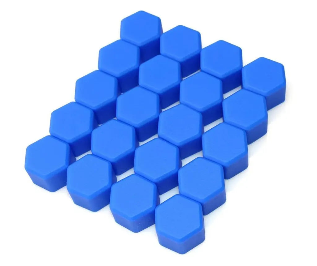 Set x 20 capace prezoane 17mm, rezistente pana la 300 grade C, silicon albastru