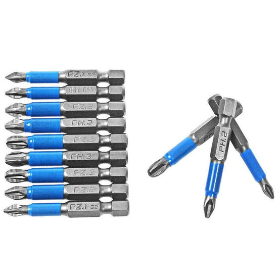 10 bucăți de cap magnetic antiderapant pentru șurubelnițe, 50 mm / 75 mm