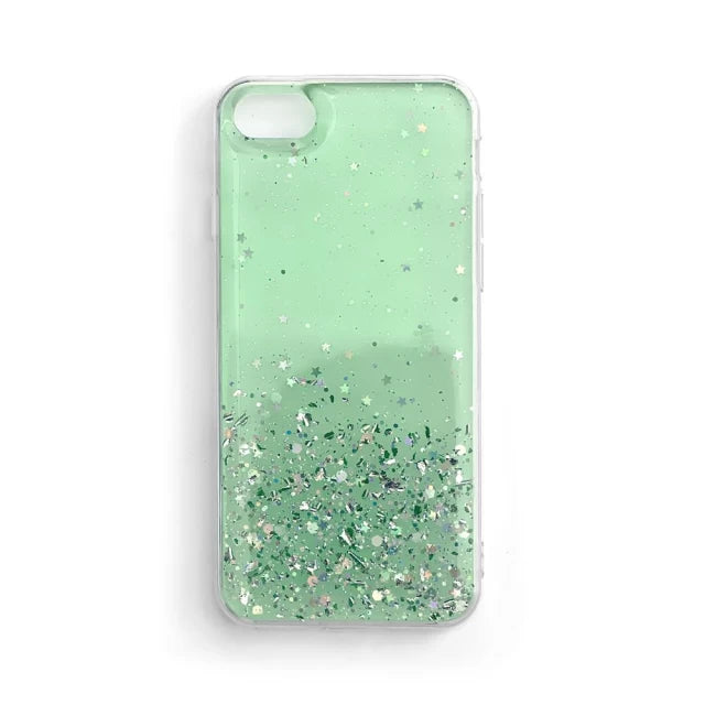 Husa Wozinsky, Star Glitter Shining, Policarbonat, Compatibil Xiaomi Redmi Note 10 Pro, Verde