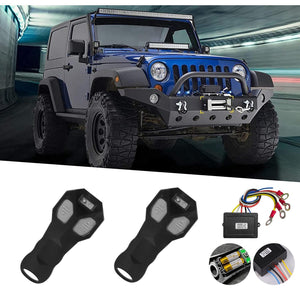 Modul cu 2 telecomenzi Wireless pentru actionare Troliu, destinatie Off-Road, ATV, SSV, QUAD (AVX-T100123-8)-0