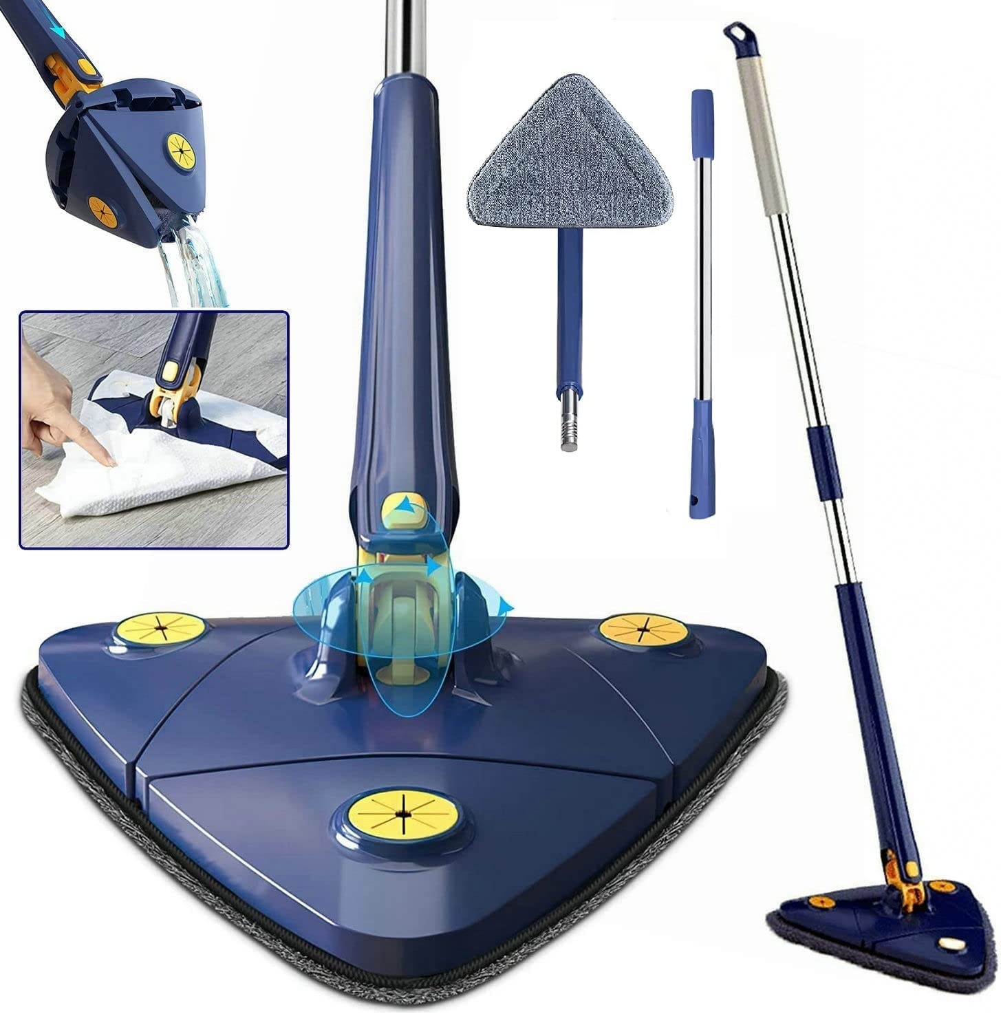 Oferta Specială 3în1: Mop Microfiber 360° Rotativ, Raft pentru Pantofi cu 10 Niveluri și Umeraș din Oțel Inoxidabil cu Două Bare Reglabile