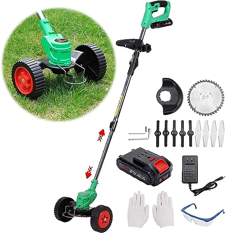 Motocoasa Electrică Cu Roti cu doi acumulatori, 48V, Autonomie 2 ore, 4000 MAH