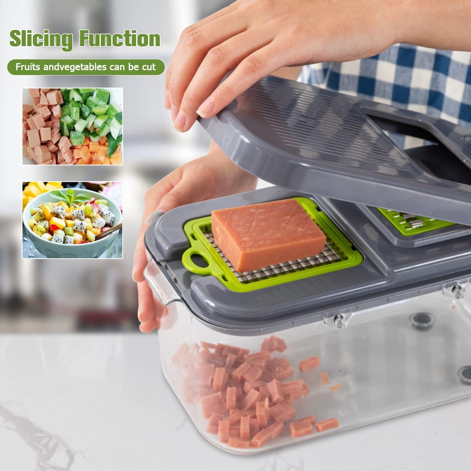 Răzătoare/Feliator 6 în 1 pentru Legume, cu 22 de Accesorii VEGGIE SLICER