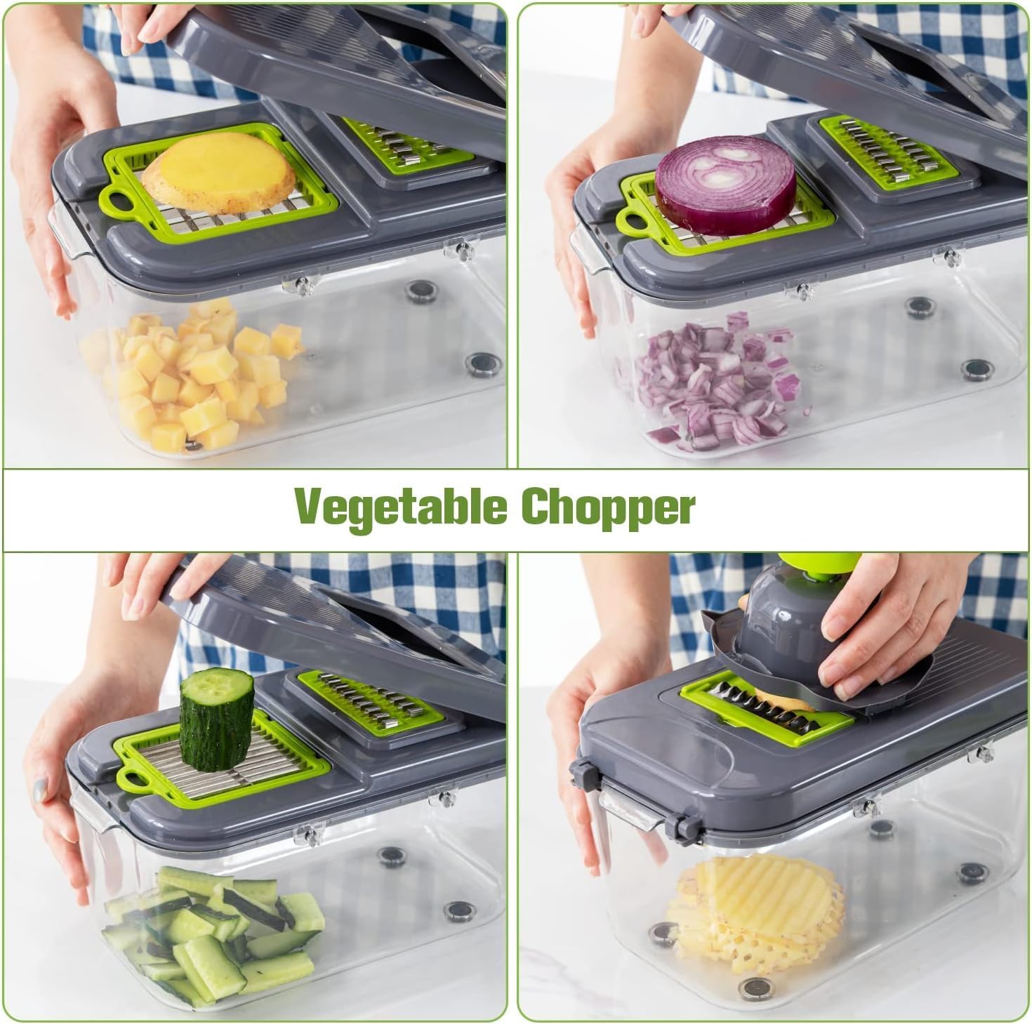 Răzătoare/Feliator 6 în 1 pentru Legume, cu 22 de Accesorii VEGGIE SLICER