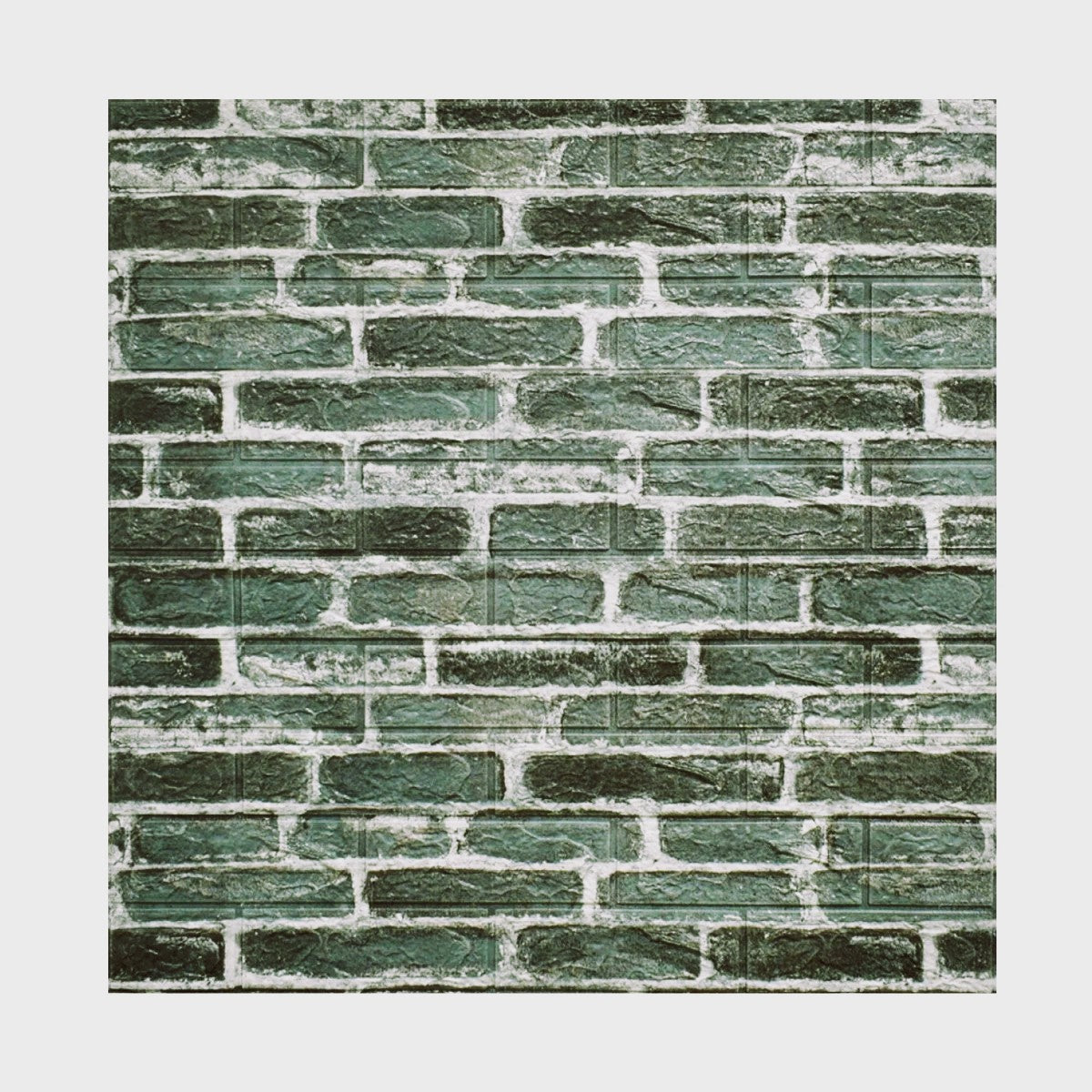 Tapet autoadeziv 3D Naimeed, D3587, PVC, 77 x 70 cm, model caramida, verde