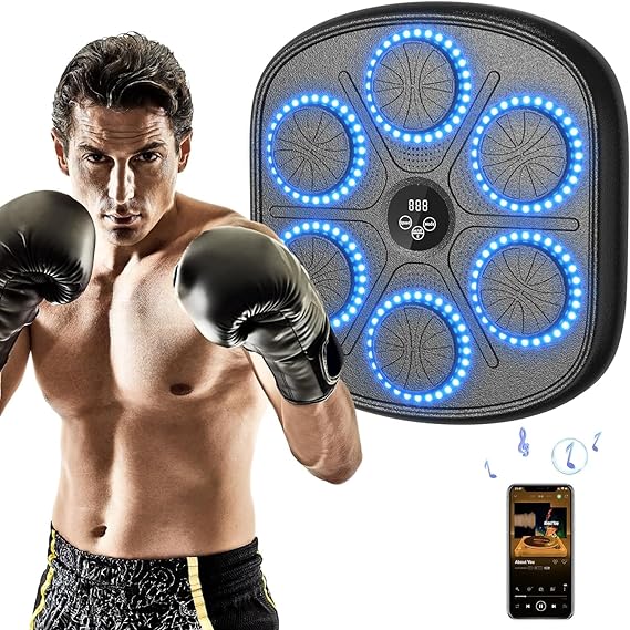 RUMBALTON - Aparat de Box Muzical cu Bluetooth, Montare pe Perete, mănuși incluse