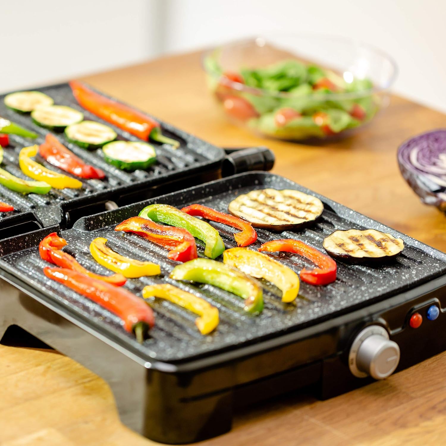 Grătar Electric 1800W cu Temperatură Reglabilă și Tavă de Grăsime