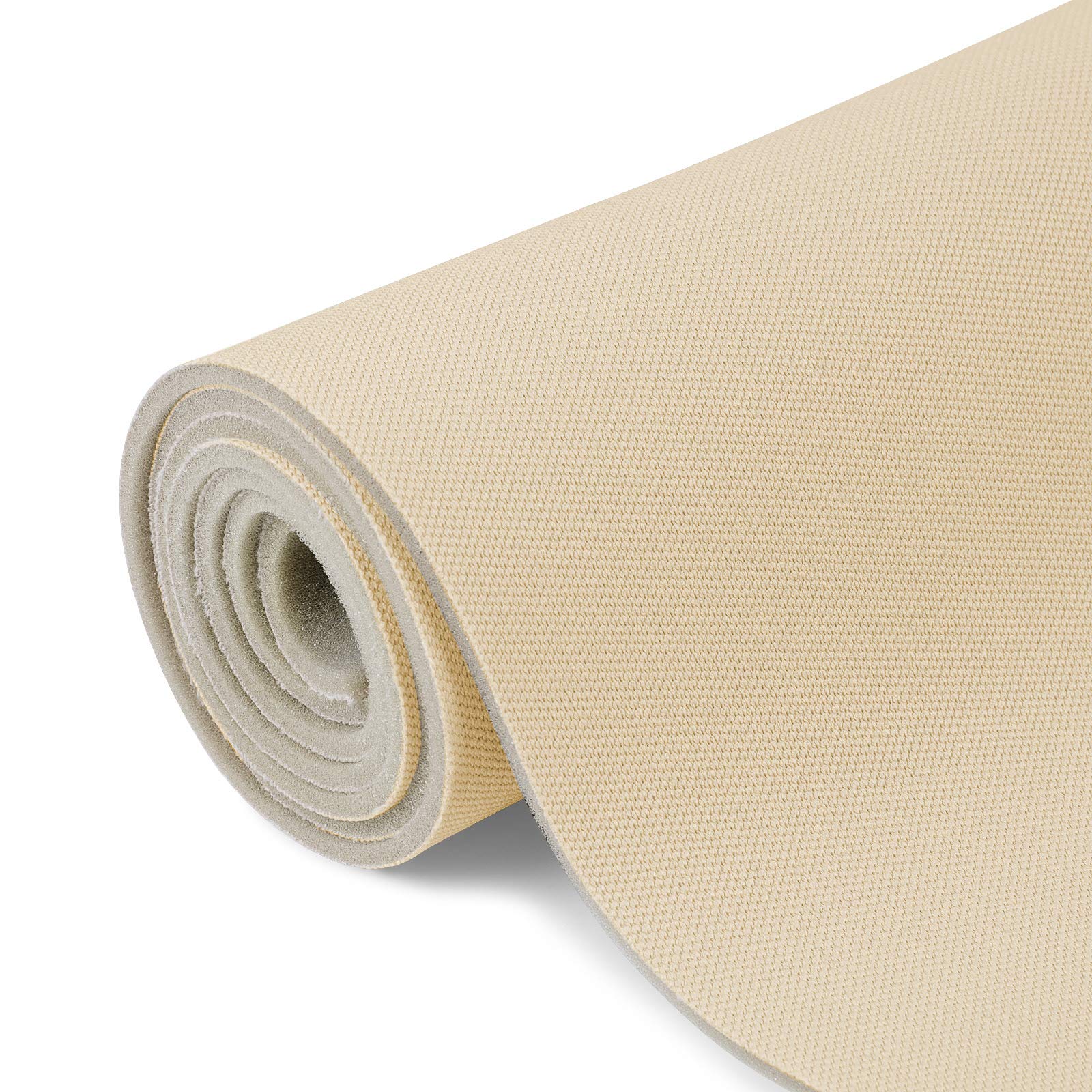 Material pentru reconditionare plafon auto, material textil cu spate buretat, culoare Bej, dimensiune 2m x 1,50m-3