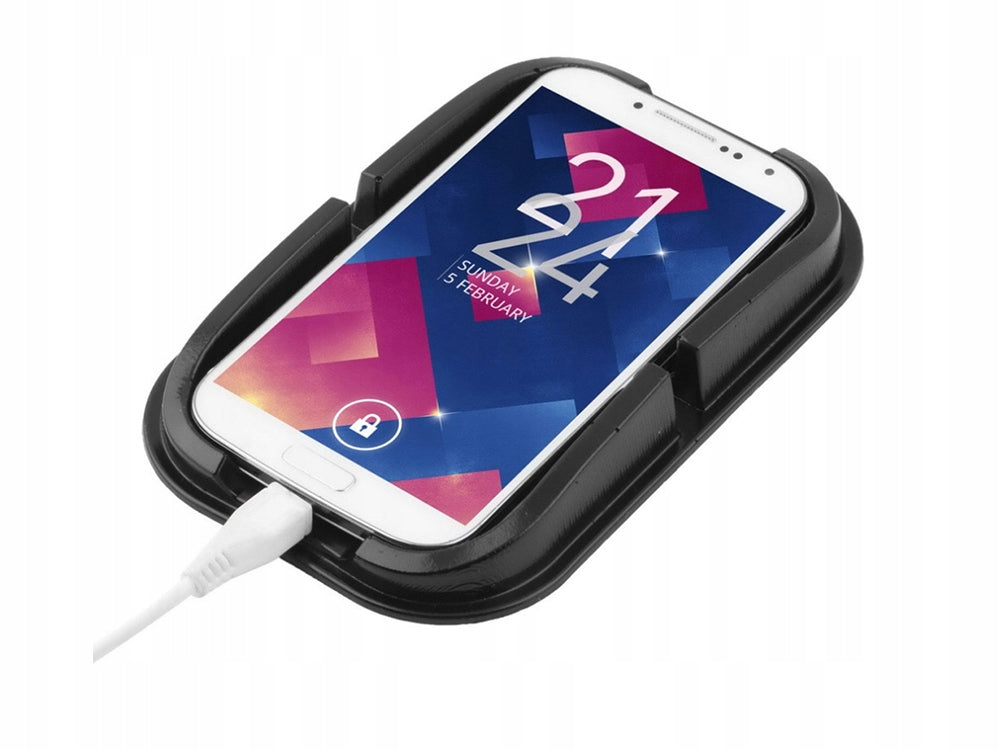 Suport telefon,chei pentru bord din silicon,negru