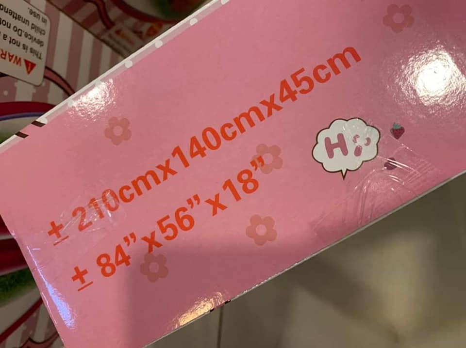 Piscina Gonflabilă Hello Kitty cu 2 Straturi, 210cm x 140cm x 45cm