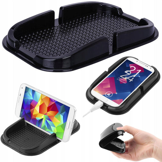Suport telefon,chei pentru bord din silicon,negru