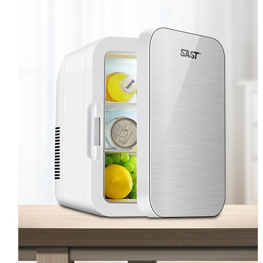 Mini frigider cosmetice, Flippy, dubla functie de incalzire/racire, portabil, 8L, gri-1