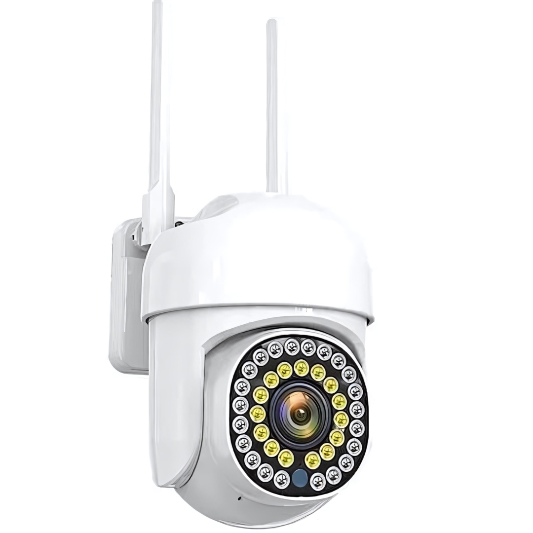 Set 4x Camera de Securitate WiFi Jortan JT-8161QJ - Viziune Nocturnă 30M, 1080P, Alerta Human-ID cu LED-uri Active+4 carduri de 32gb
