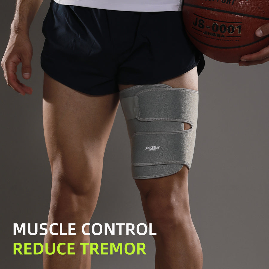 Orteza pentru Coapsă - Suport de Compresie din Neopren, Mânecă Reglabilă pentru Compresie la Nivelul Coapsei Superioare pentru Susținerea Cvadricepsului și Hamstring-ului