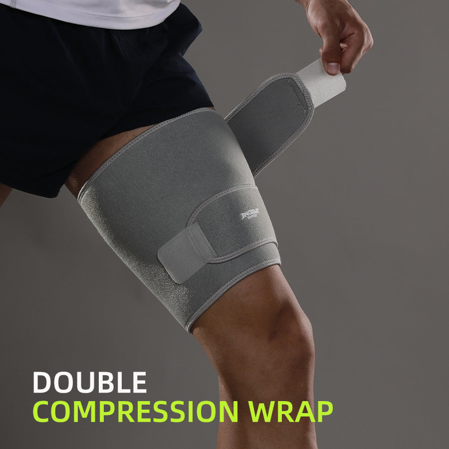 Orteza pentru Coapsă - Suport de Compresie din Neopren, Mânecă Reglabilă pentru Compresie la Nivelul Coapsei Superioare pentru Susținerea Cvadricepsului și Hamstring-ului