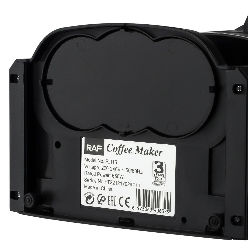 Aparat de Cafea RAF 650W cu 2 Cani Ceramice și Lingură de Măsurare Incluse, 420ml