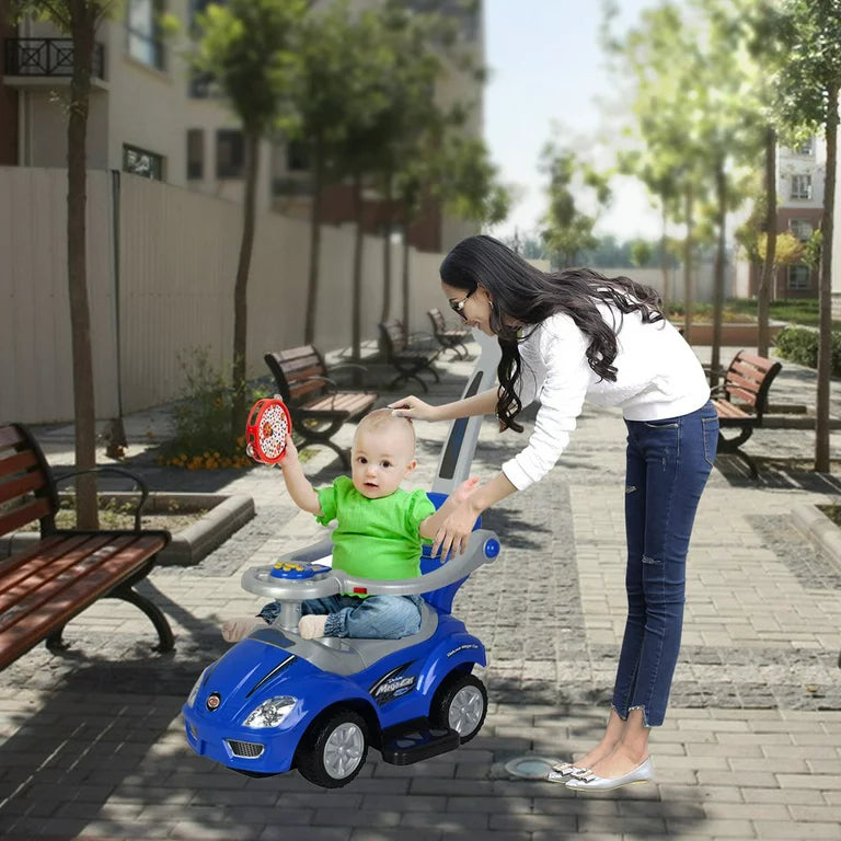 Mașinuță 3 în 1 Fantastică pentru Copii cu Mâner Detașabil