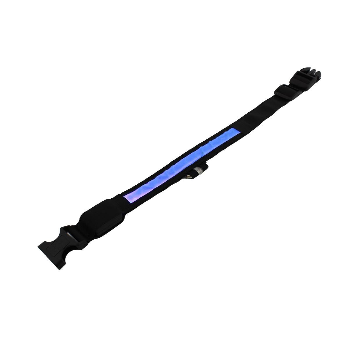 Zgarda iluminata cu LED pentru caine sau pisica, culoare Albastra, AVX-AG232A-2