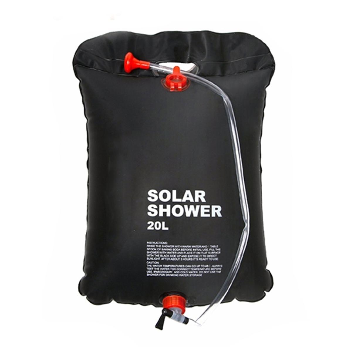 Dus solar suspendat pentru camping sau plaja, capacitate 20l, culoare Neagra-5