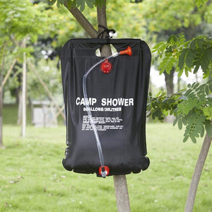 Dus solar suspendat pentru camping sau plaja, capacitate 20l, culoare Neagra-0
