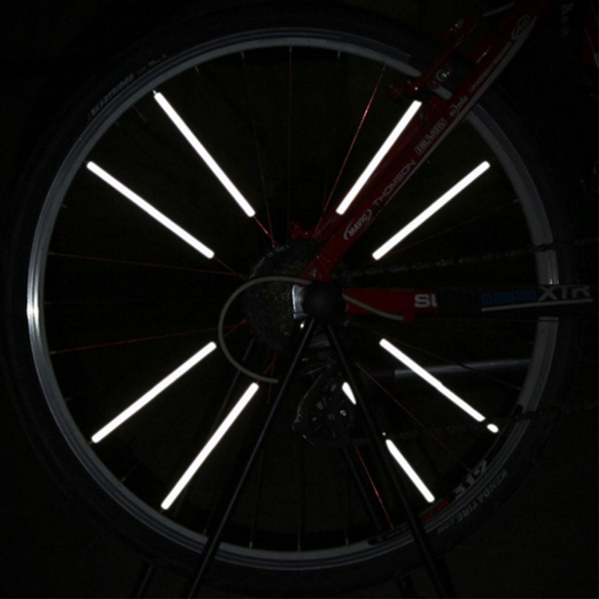 Set 12 ornamente din material reflectorizant pentru spite bicicleta, culoare gri - argintiu-3