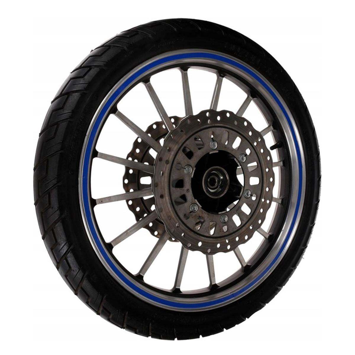 Set 16 ornamente Reflectorizante pentru jante auto, moto, culoare Albastra-2