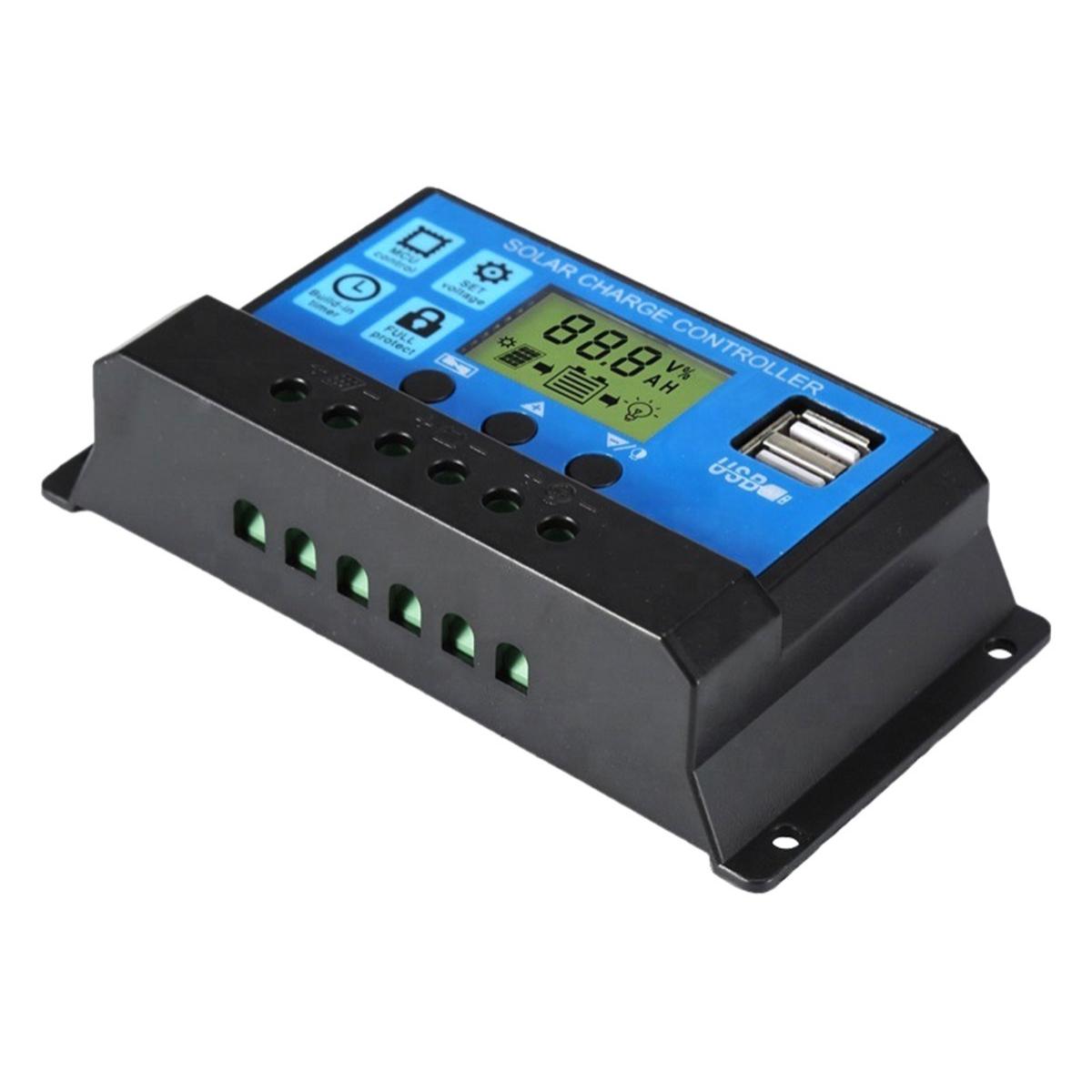 Controler/Regulator de incarcare panou solar, 12 - 24V, 30A, mini dual USB-3