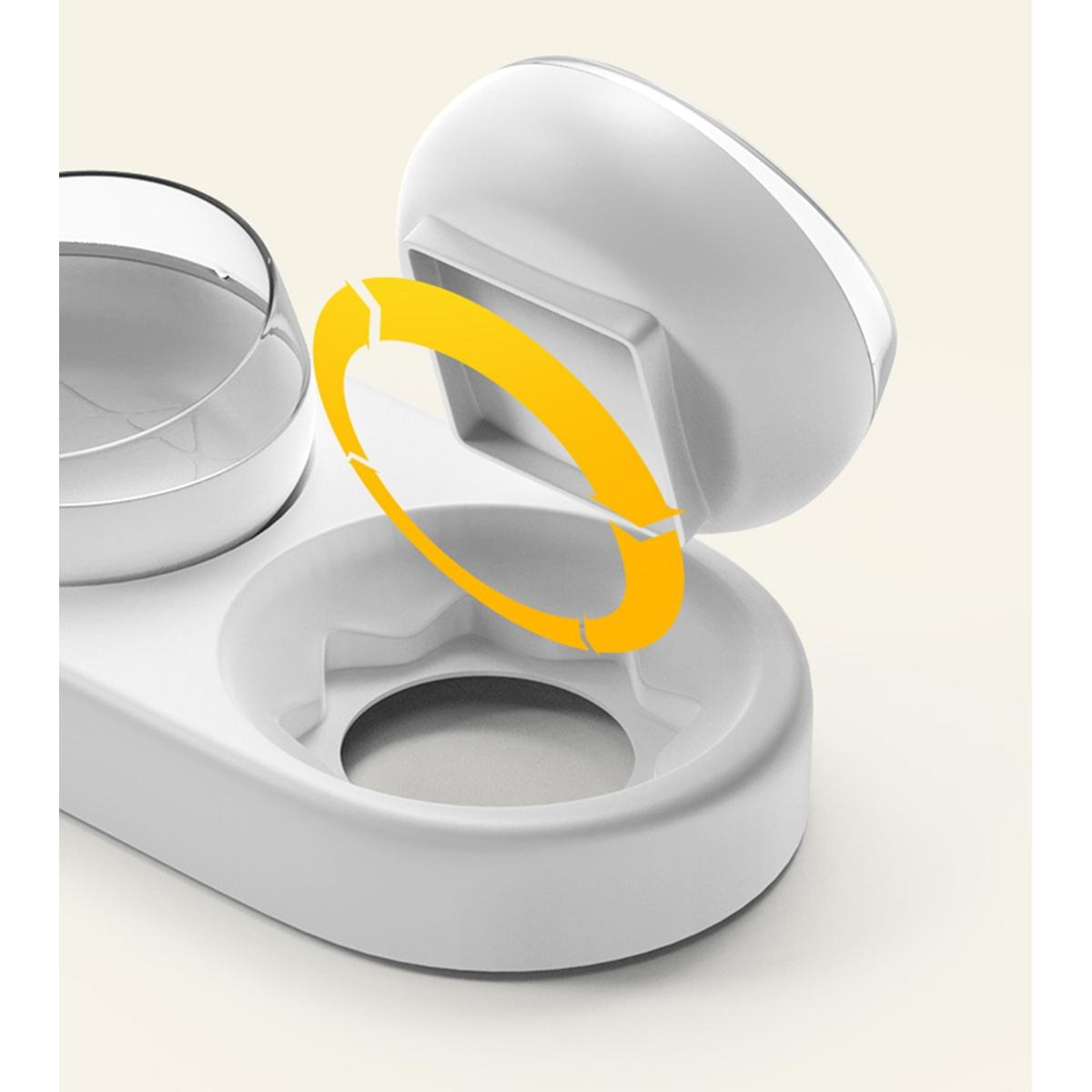 Vas Dublu Inclinat pentru hranire pisici cu Dispenser Apa, AVX-AG684E-2