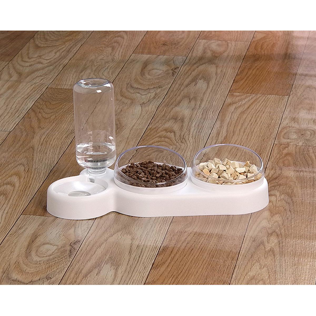 Vas Dublu Inclinat pentru hranire pisici cu Dispenser Apa, AVX-AG684E-5
