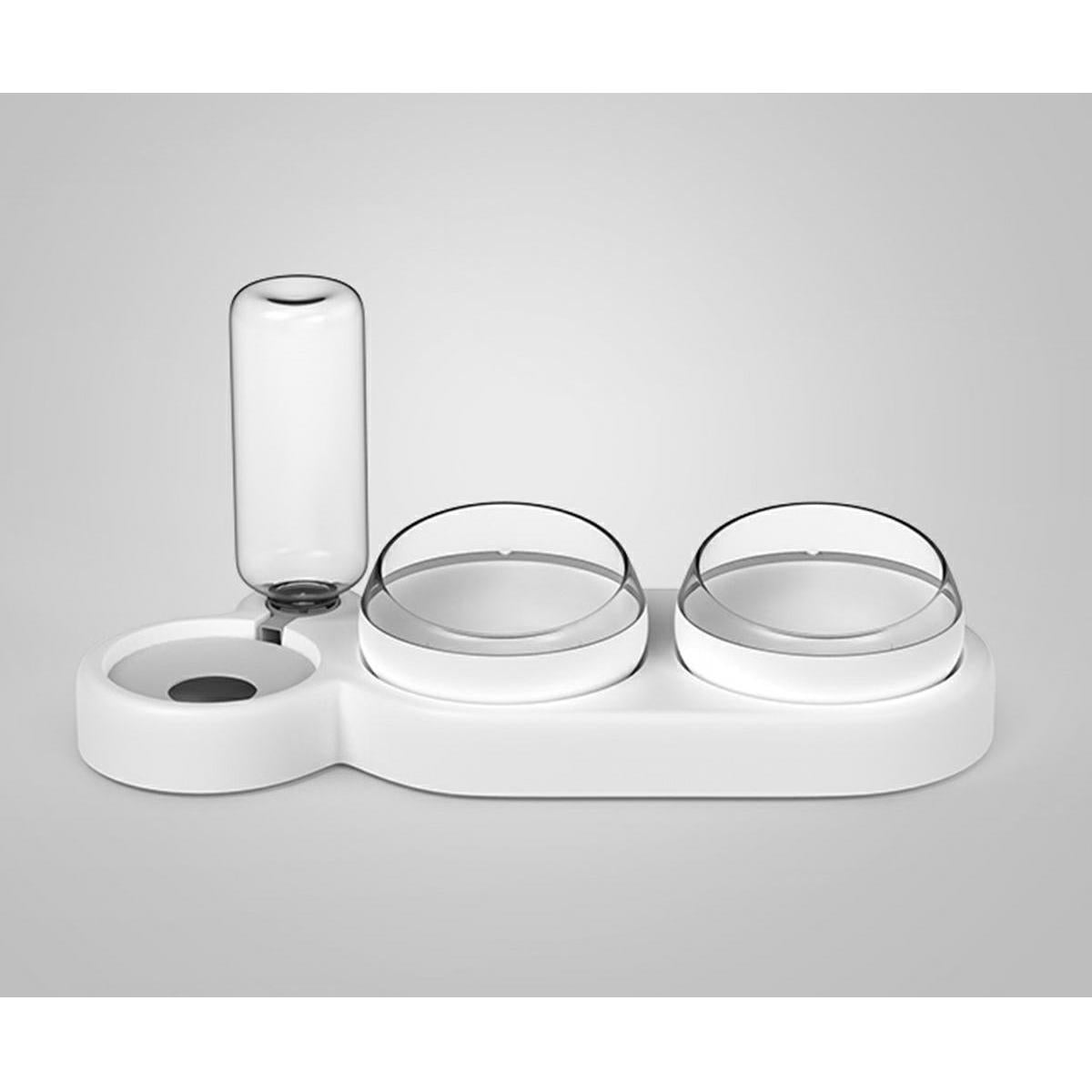 Vas Dublu Inclinat pentru hranire pisici cu Dispenser Apa, AVX-AG684E-6