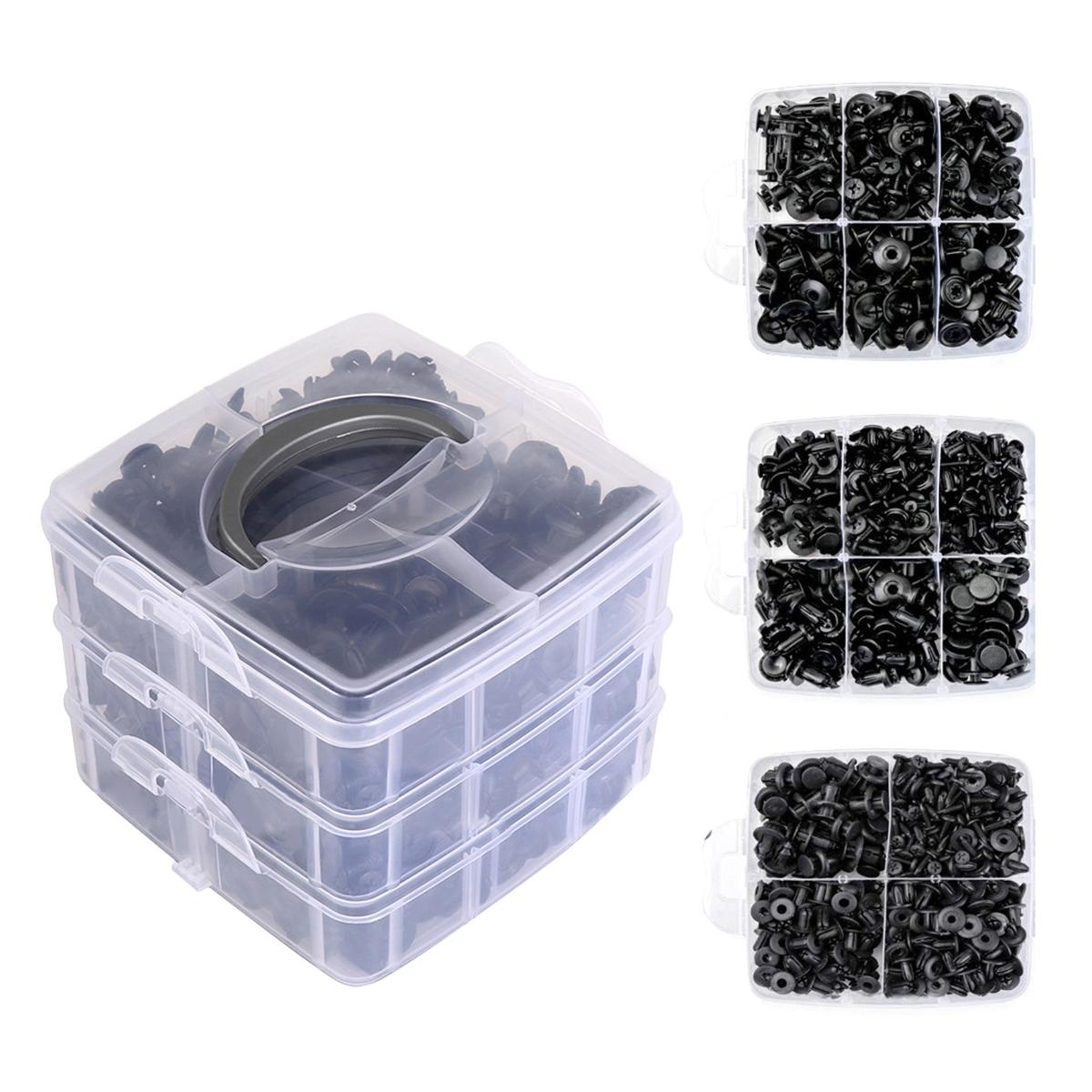 Set 625 clipsuri auto universale pentru montaj cu extractor inclus-3