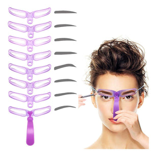 Set 8 sabloane profesionale pentru modelare sprancene-0