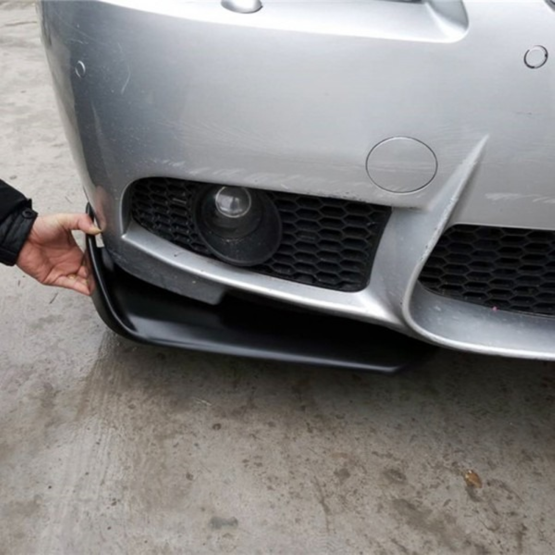 Set 2 buc. aripioare Racing, prelungire bara tuning din plastic culoare neagra-4