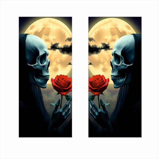 Set 2 stickere decorative pentru stalpii usilor, print autoadeziv de inalta rezolutie, dimensine 2 buc x 50 x 22 cm , cod_ AVX-SSU-08-1
