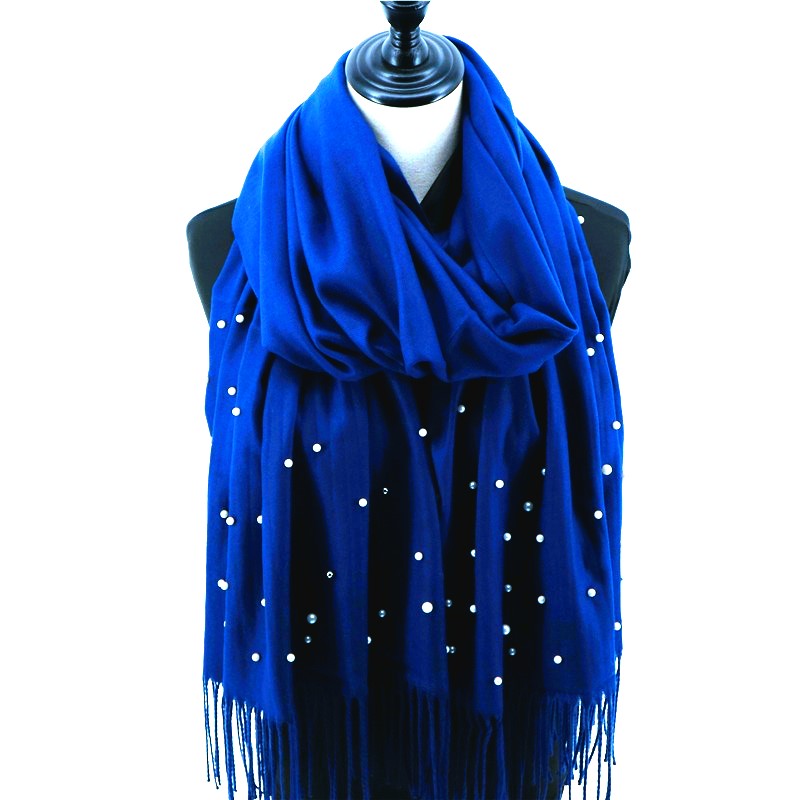 Esarfa din casmir cu perle