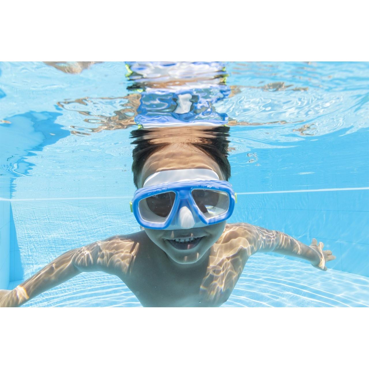 Ochelari de tip Masca pentru inot si scufundari, pentru copii, varsta 3+, culoare Albastru-5