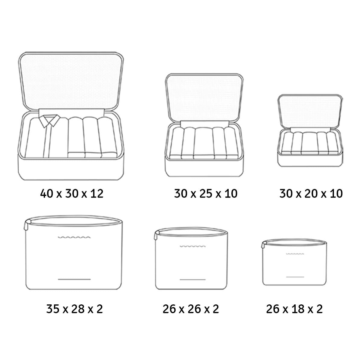 Organizator de calatorie, 6 elemente (3 plicuri independente si 3 organizatoare)-5