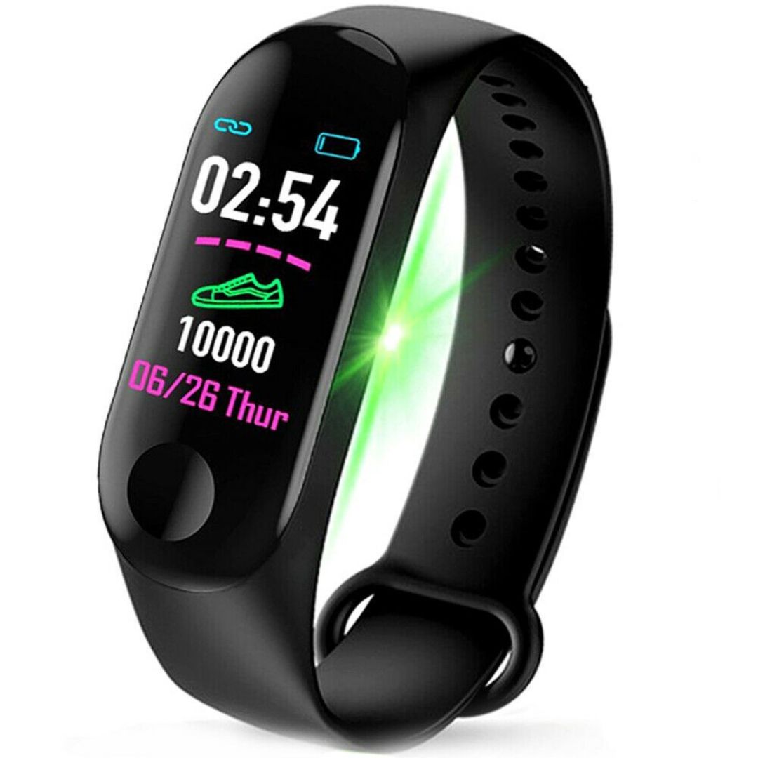 Bratara Fitness-Smart M3, ecran 0.86inch, Masurare Ritm Cardiac, Notificari, Bluetooth, Negru