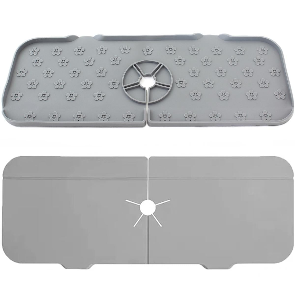 Covoras din silicon anti-picurator pentru lavoare, dimensiune 36,5 x 14 cm, culoare Gri-5