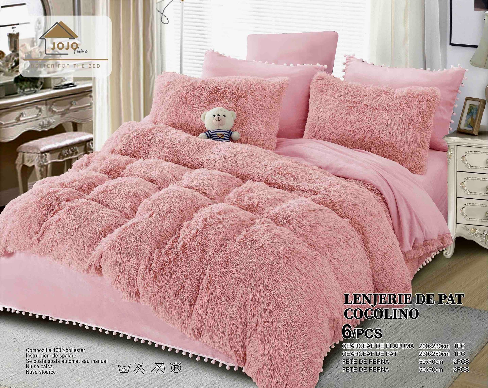 Lenjerie de pat dublu, pufoasă COCOLINO Fluffy
