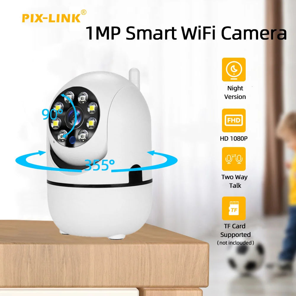 Camera Wireless Jortan Smart Home 1080P, functie Night Vision, detectie miscare, audio bidirectional