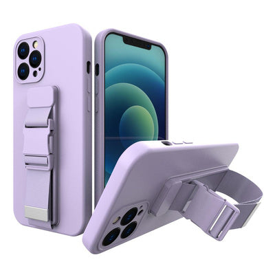 Husă din gel cu șnur pentru iPhone 12 Pro - Violet