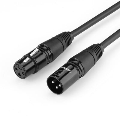 Cablu Audio UGREEN AV130 XLR Femelă - XLR Masculin pentru Microfon/Amplificator, 5m, Negru