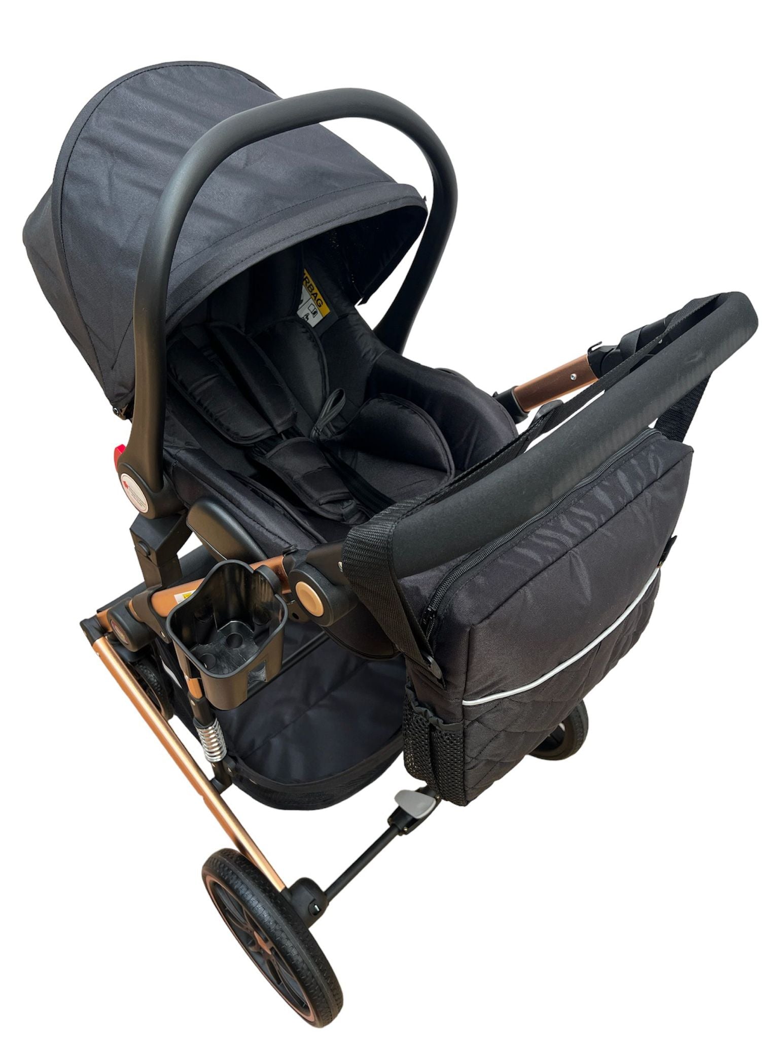 Carucior T4 3-in-1 cu Suspensii și Transformabil Landou-Sport