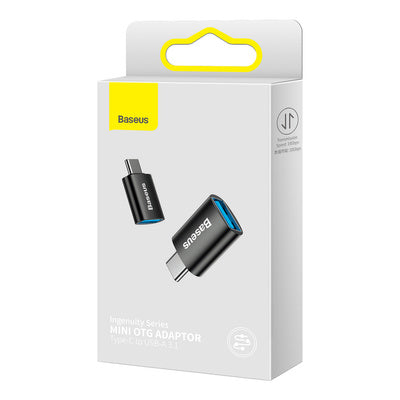 Adaptor Baseus Ingenuity Series USB-C to USB-A 10Gb/s - Negru